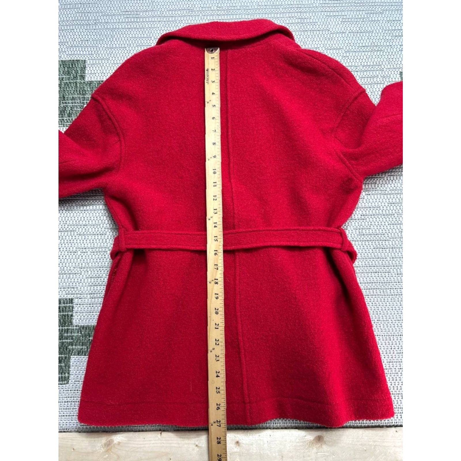 J.Crew J.CREW Coat Womens S Red Wool Pea Coat Short Length Long Sleeve Button Closure Casual Winter Fall Regular Fit Size S / US 4 / IT 40 - 7 Thumbnail