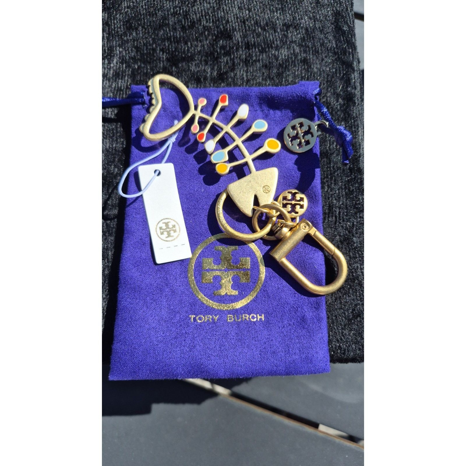 Tory Burch Tory Burch Roxanne Logo Fish Bone Charm Keychain Size ONE SIZE - 7 Thumbnail