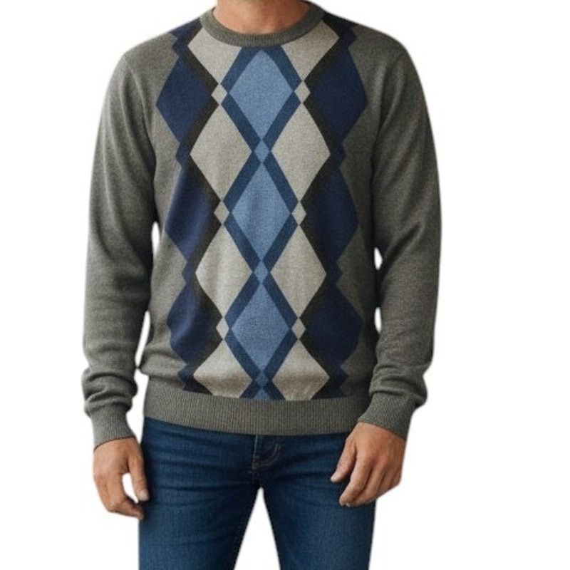 Tricots St. Raphael × Vintage TRICOTS ST RAPHAEL Argyle Diamond Sweater M Lightweight Knit Size US M / EU 48-50 / 2 - 1 Thumbnail