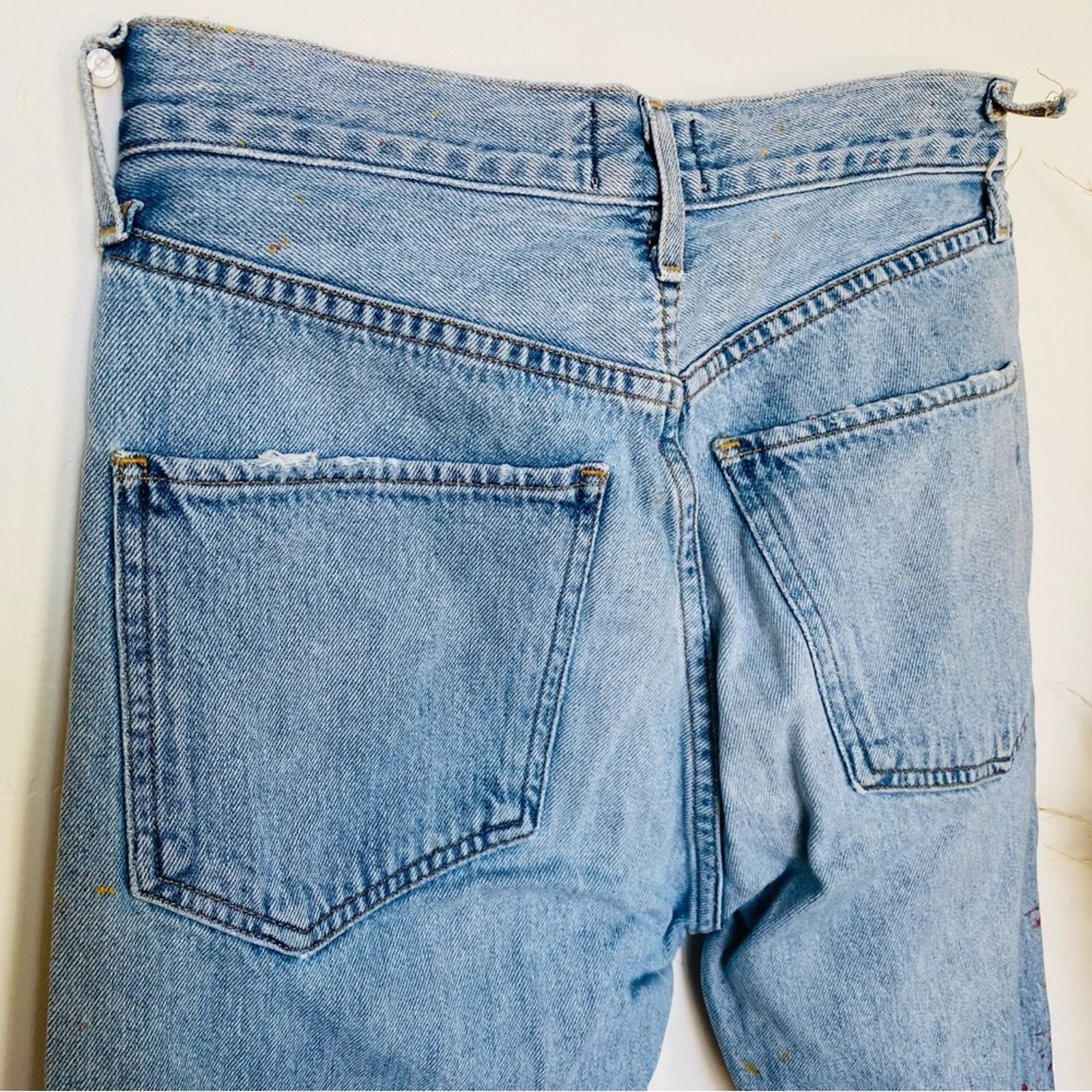 Agolde AGOLDE REVOLVE Jamie Blue High Rise Straight Leg Mom Jeans Size 26" / US 2 / IT 38 - 9 Thumbnail