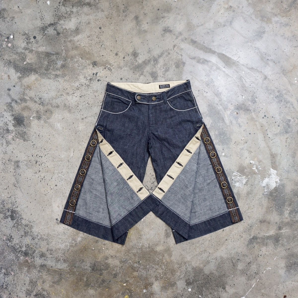 image of Final Home Side Button Short in Indigo Blue, Women's (Size 28)