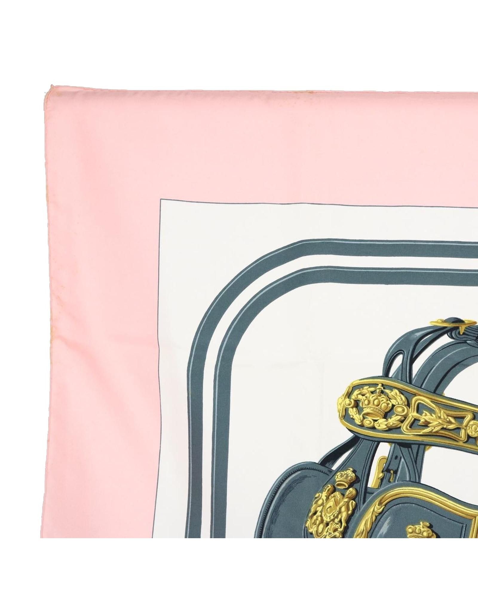 image of Hermes Luxury Pink Silk Scarf, Women's