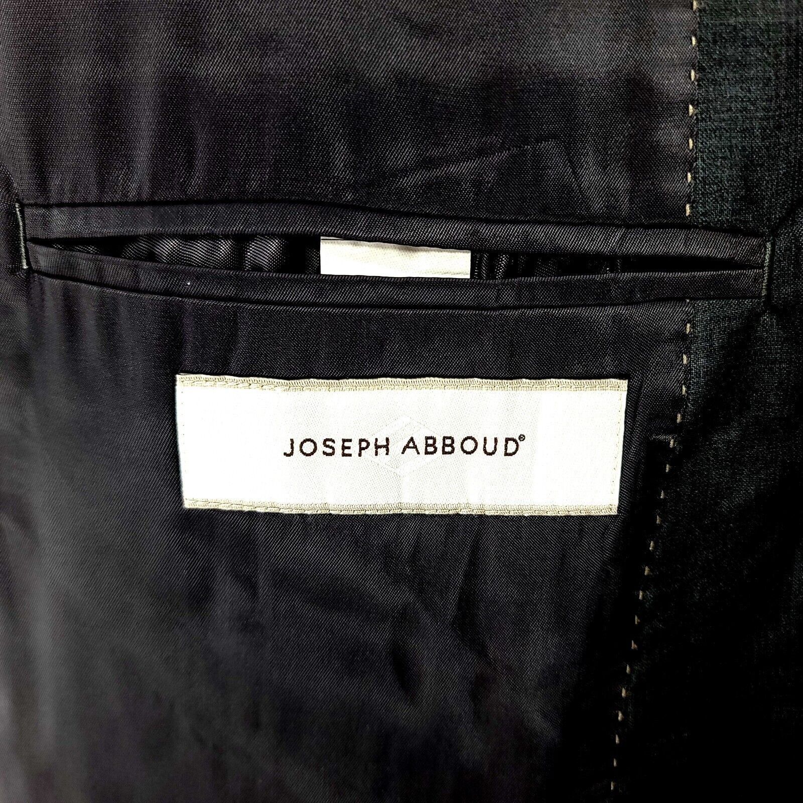 Joseph Abboud Joseph Abboud Wool 2 Button Gray Plaid Blazer 40S Or Slim 42 Size 40S - 7 Thumbnail