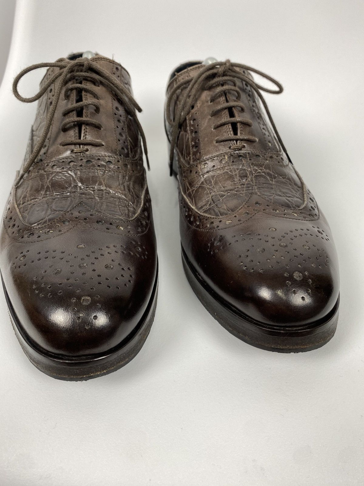 Other Ciro Lendini Oxford Brogues Croc Embossed Genuine Leather 42 Size US 9 / EU 42 - 5 Thumbnail