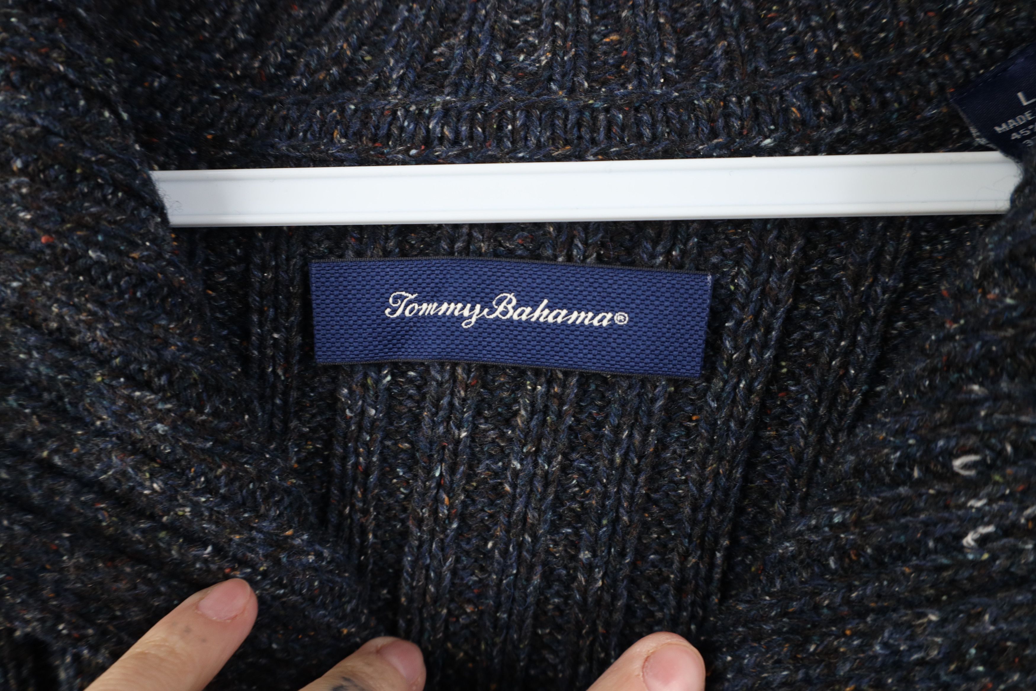 Tommy Bahama Tommy Bahama Merino Wool Silk Blend Ribbed Knit Sweater Size US L / EU 52-54 / 3 - 5 Thumbnail