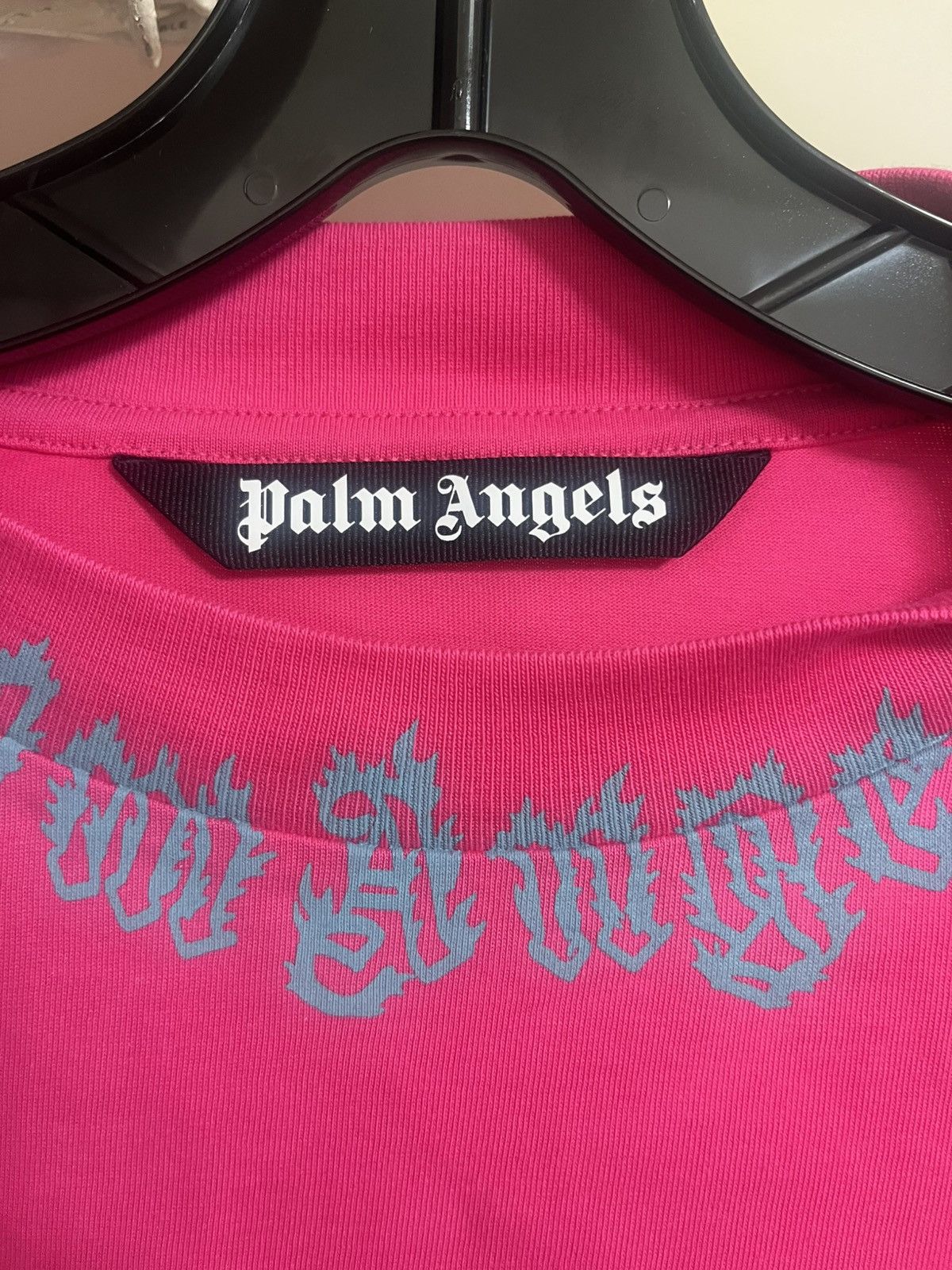 Palm Angels Palm Angels Neck Logo Tee Sz XL Size US XL / EU 56 / 4 - 2 Thumbnail