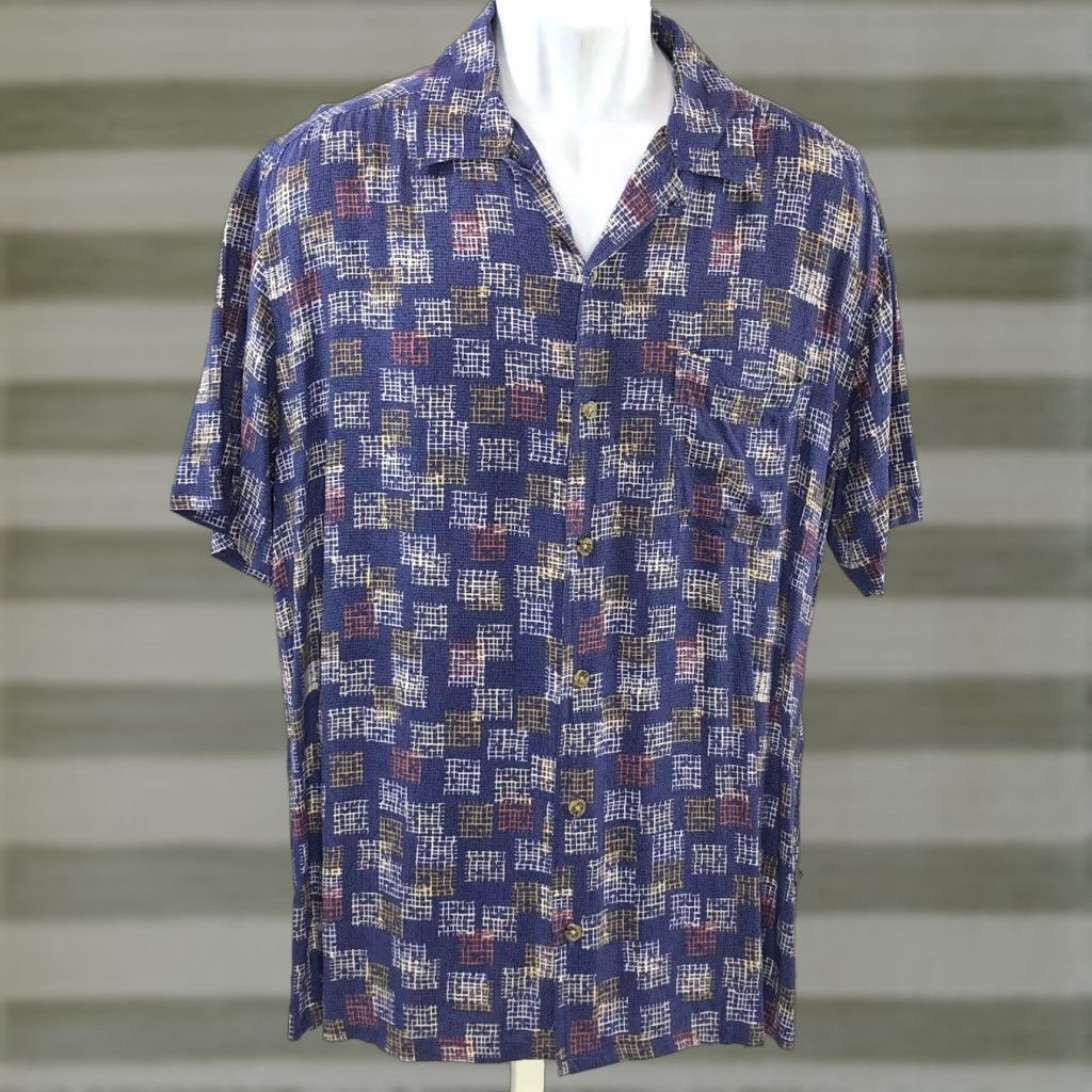 Etro Steve Harvey Rayon button up shirt L purple Geometric short sleeve Hip Hop Retro Size US L / EU 52-54 / 3 - 1 Thumbnail