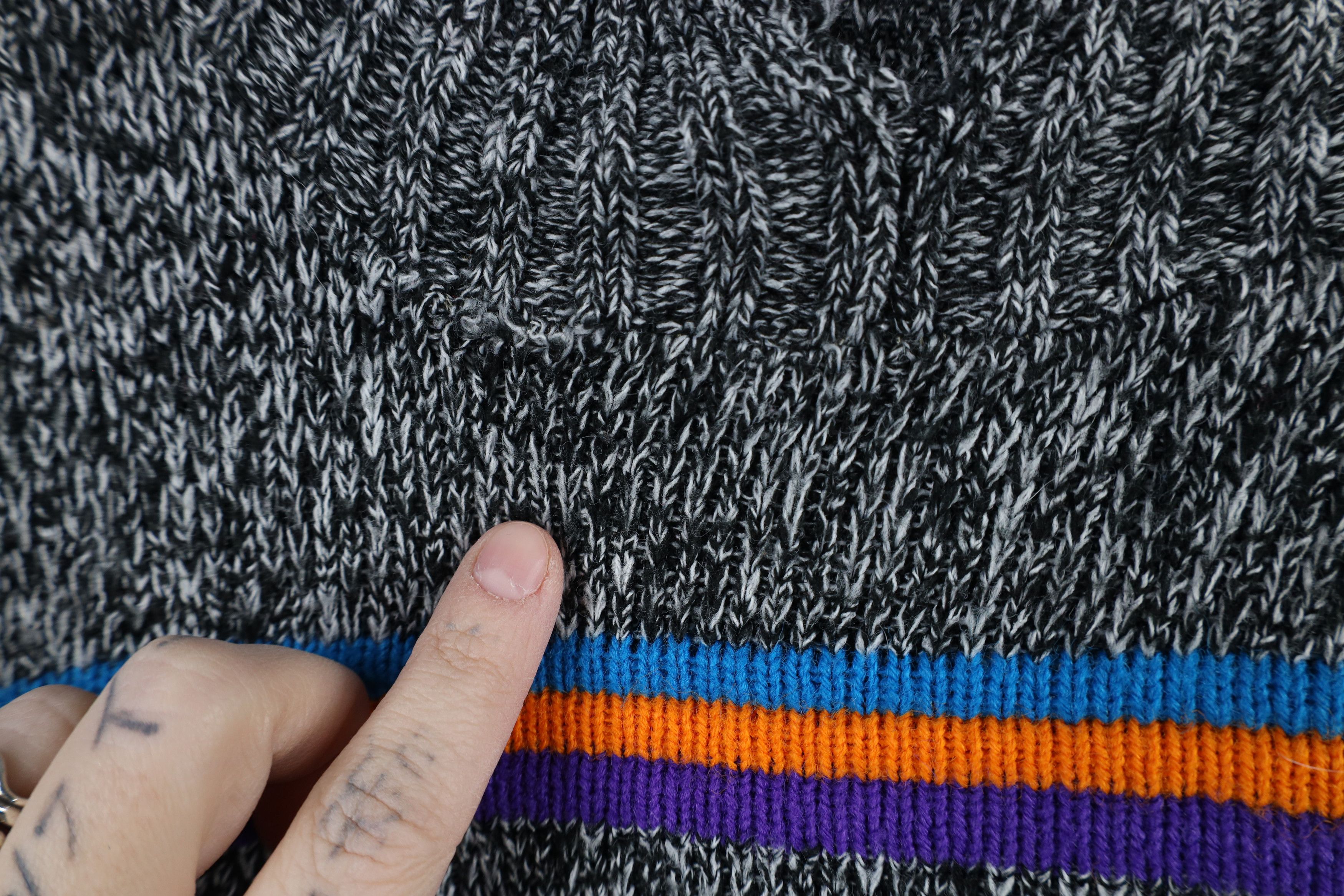 Vintage Vintage 80s 90s Streetwear Rainbow Striped Knit Sweater USA Size L / US 10 / IT 46 - 4 Thumbnail