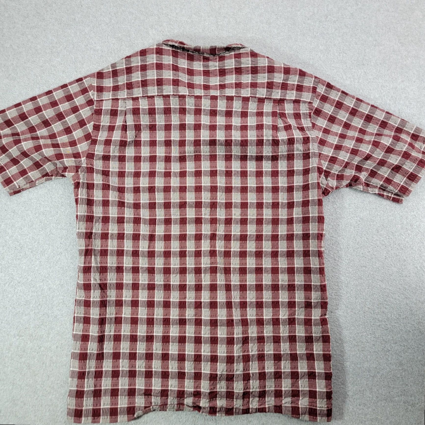 Van Heusen Van Heusen Shirt Mens Medium Red Gray Plaid Short Sleeve Casual Button-Up Size US M / EU 48-50 / 2 - 4 Thumbnail