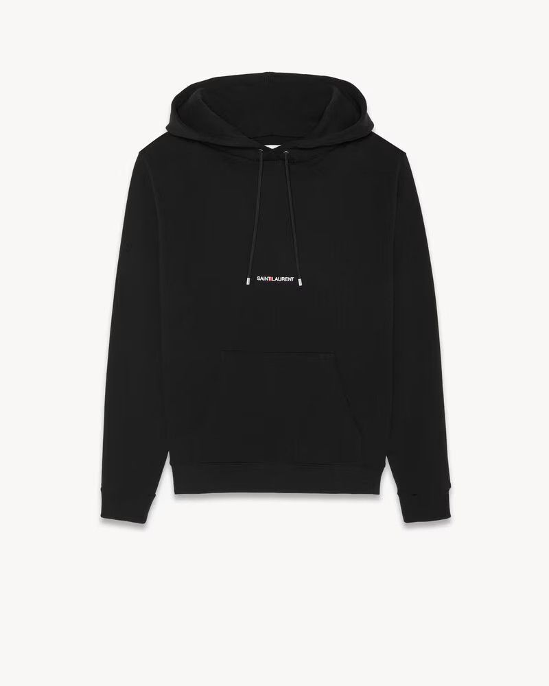 Saint Laurent Paris o1bcso1str1024 Rive Gauche Hoodie in Black Size US S / EU 44-46 / 1 - 1 Thumbnail