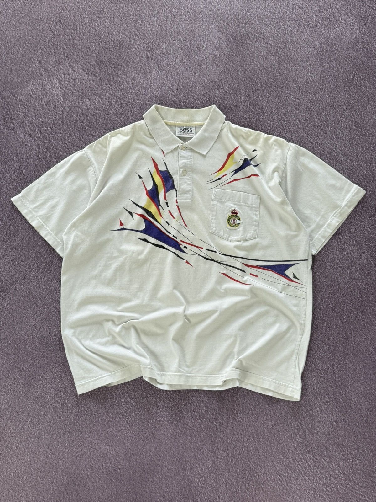 Vintage Vintage Multicolour Boss 90s Golfing Luxury Polo T-Shirt Size US XXL / EU 58 / 5 - 1 Thumbnail