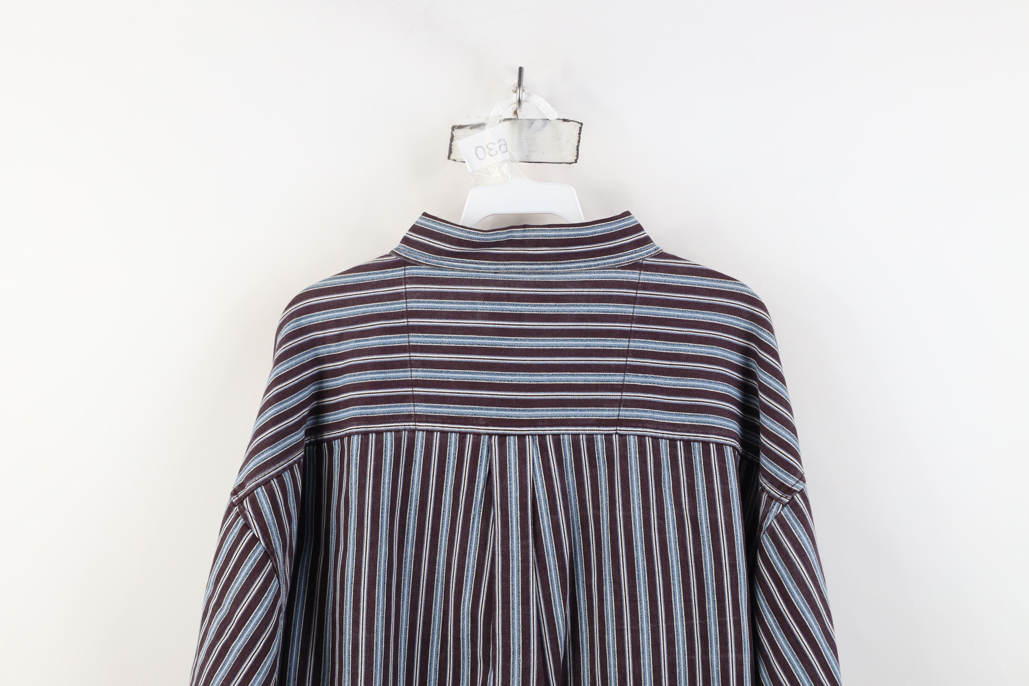 Vintage Deadstock Vintage 90s Streetwear Striped Button Down Shirt Size US XXL / EU 58 / 5 - 14 Thumbnail