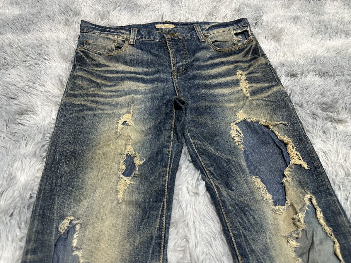 GOA 🔥Y2K Archived Goa Mud Wash Zipper Flared Denim Distressed Size US 34 / EU 50 - 6 Thumbnail