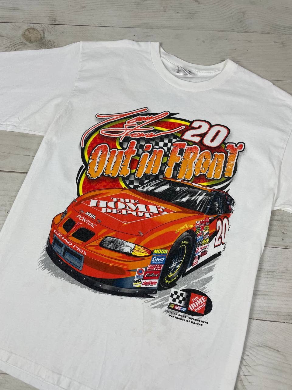 NASCAR Vintage Tony Steward 2002 Nascar Out In Front T-Shirt Size US XL / EU 56 / 4 - 2 Thumbnail