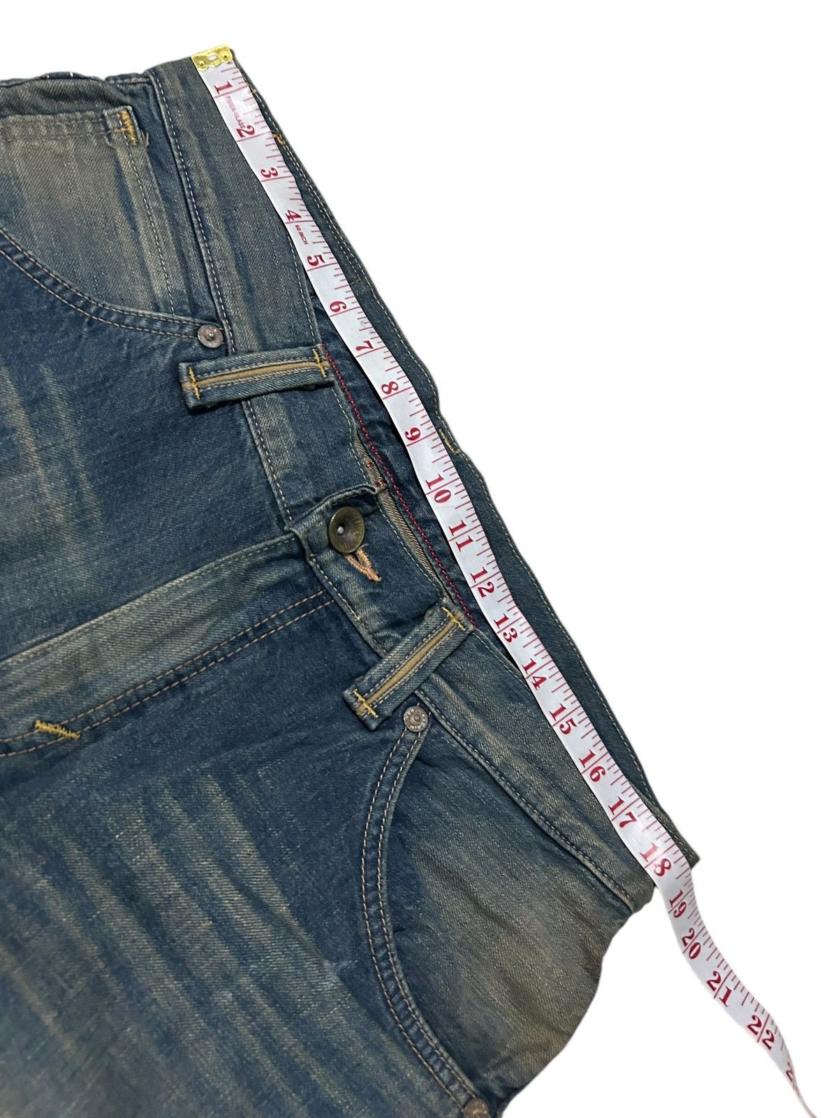 Edwin × Japanese Brand × Tornado Mart Edwin Exlusive Vintage Distressed Mud Wash Rare Denim 🎌☠️ Size US 37 - 22 Thumbnail