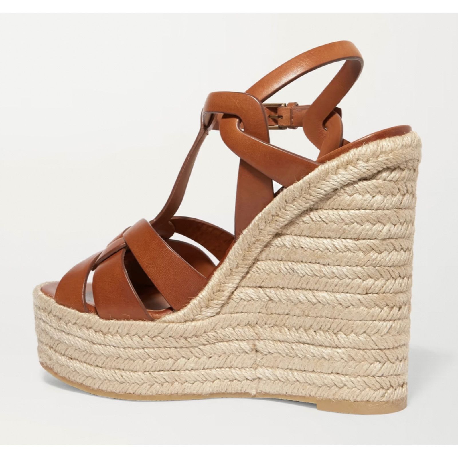 Yves Saint Laurent Tribute Espadrille 85 Ankle Strap Platform Wedge Sandal 40 Size US 10 / IT 40 - 8 Thumbnail