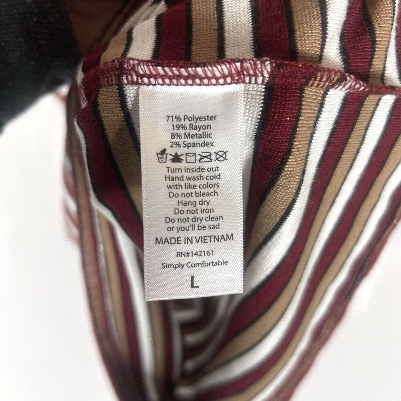 Vintage Lularoe Gigi Short Sleeve Shirt Womens L Striped Stretch Fitted S/S NWT Size L / US 10 / IT 46 - 6 Thumbnail