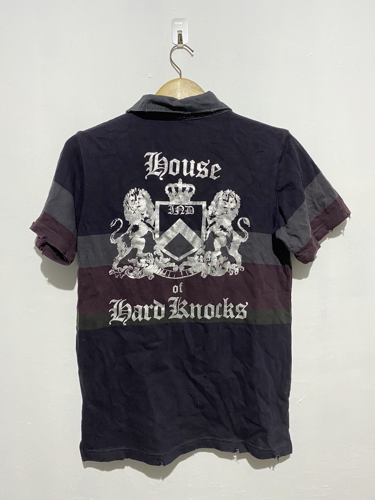 20471120 × Japanese Brand Vintage industrie distressed rugby poloshirts Size US S / EU 44-46 / 1 - 2 Thumbnail
