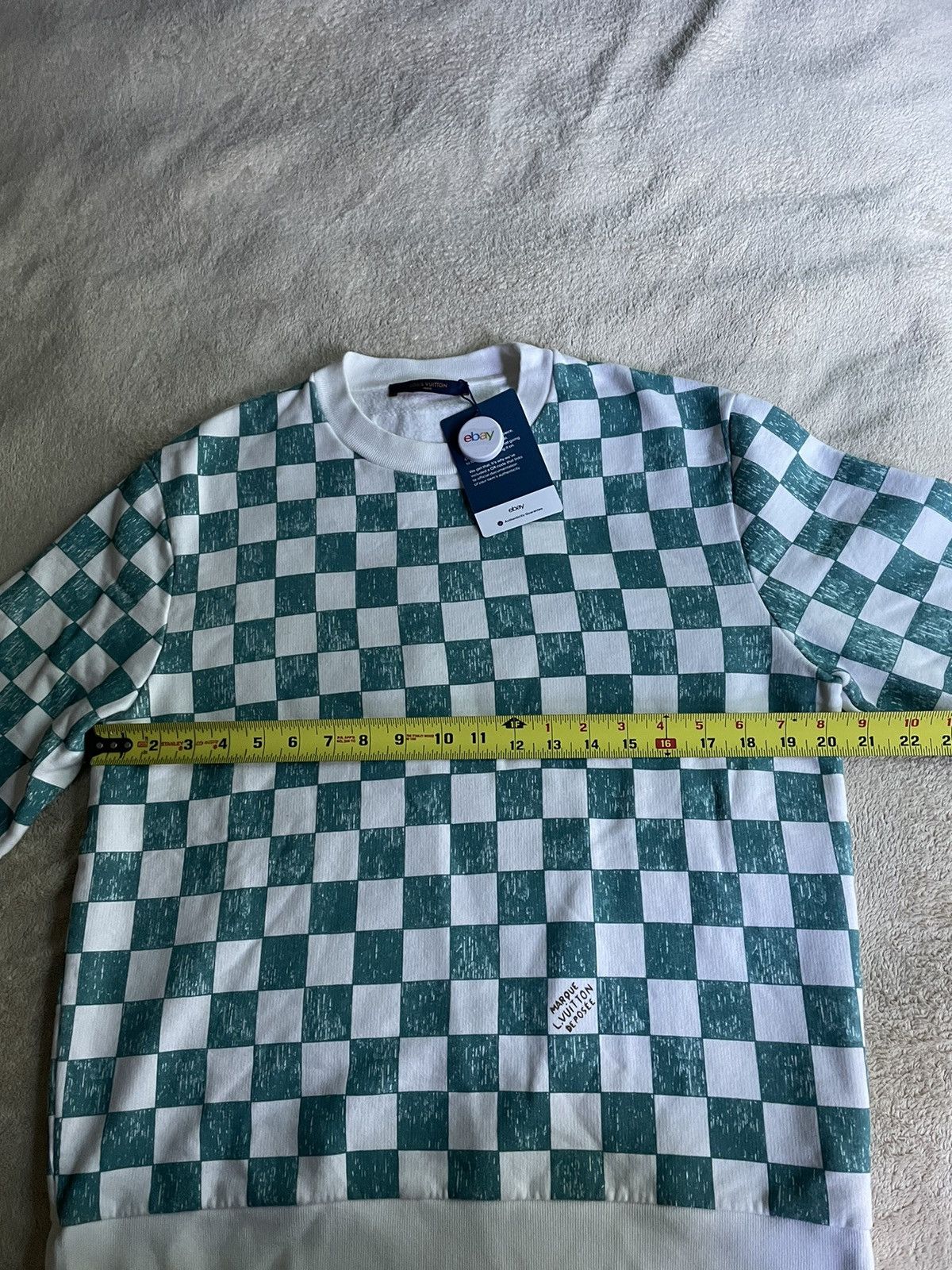 Louis Vuitton Louis Vuitton Blue Ocean Damier Crewneck Size US M / EU 48-50 / 2 - 6 Thumbnail