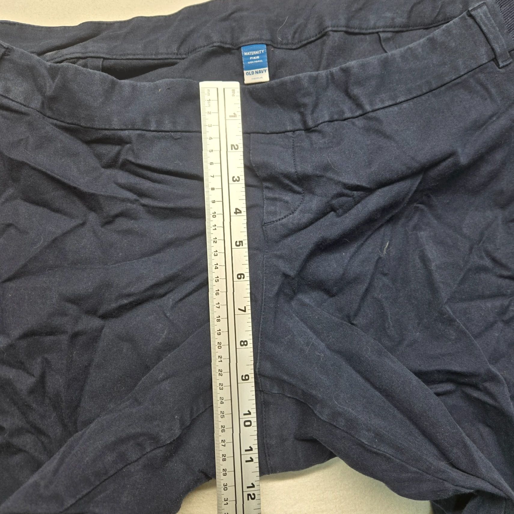 Old Navy Old Navy Maternity Full-Panel Pixie Ankle Pants Womens 20 Navy Blue Pull On Size 42" / US 20 - 5 Thumbnail