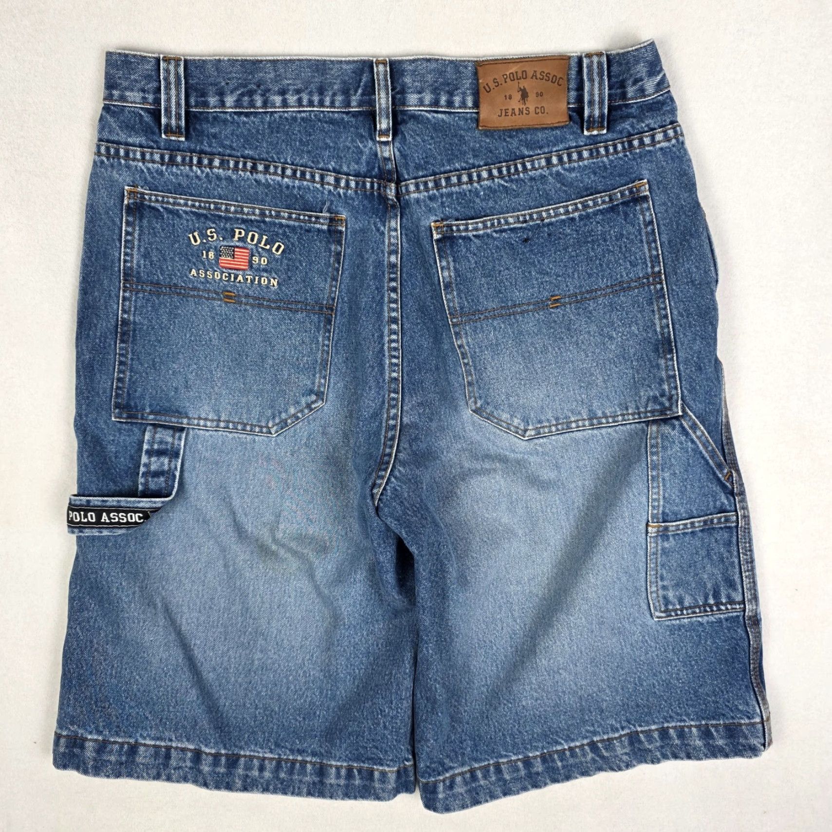 Vintage VINTAGE US Polo Assn. Denim Jorts Shorts Mens 38 Blue Grunge Baggy Skater 90s Style Size US M / EU 48-50 / 2 - 2 Thumbnail