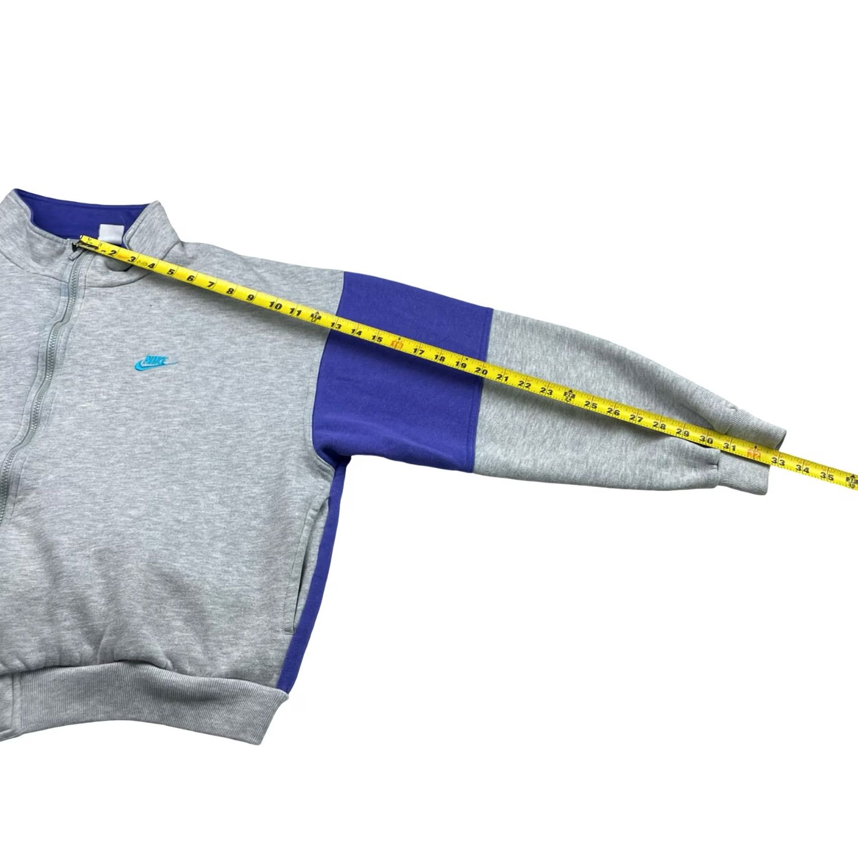 Nike VINTAGE Nike Jacket Men's Track Jacket Full Zip Sweatshirt Gray/Teal/Purple XL Size US XL / EU 56 / 4 - 7 Thumbnail