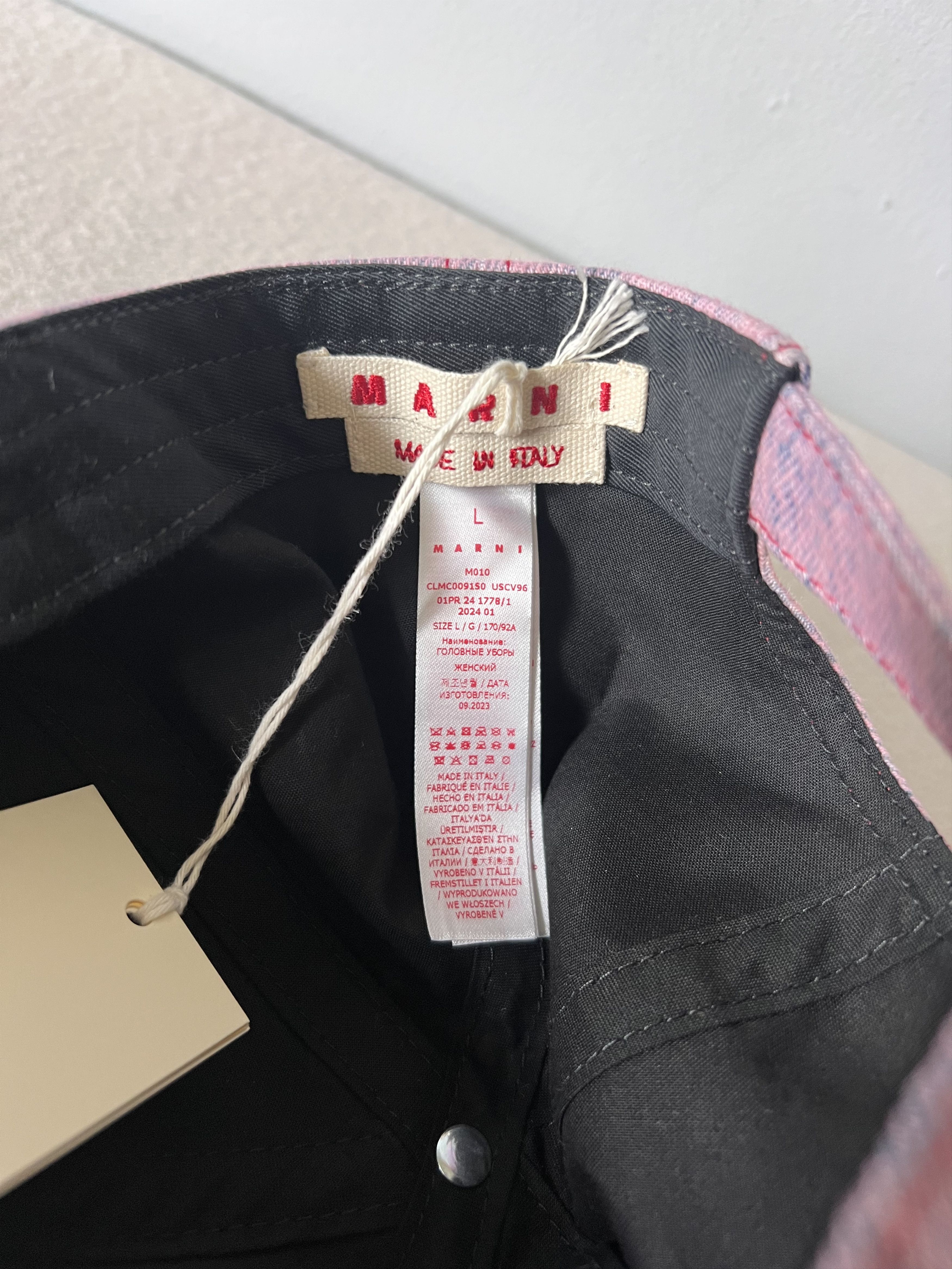 Marni Marni Marble Dye Baseball Cap in Pink Size ONE SIZE - 6 Thumbnail