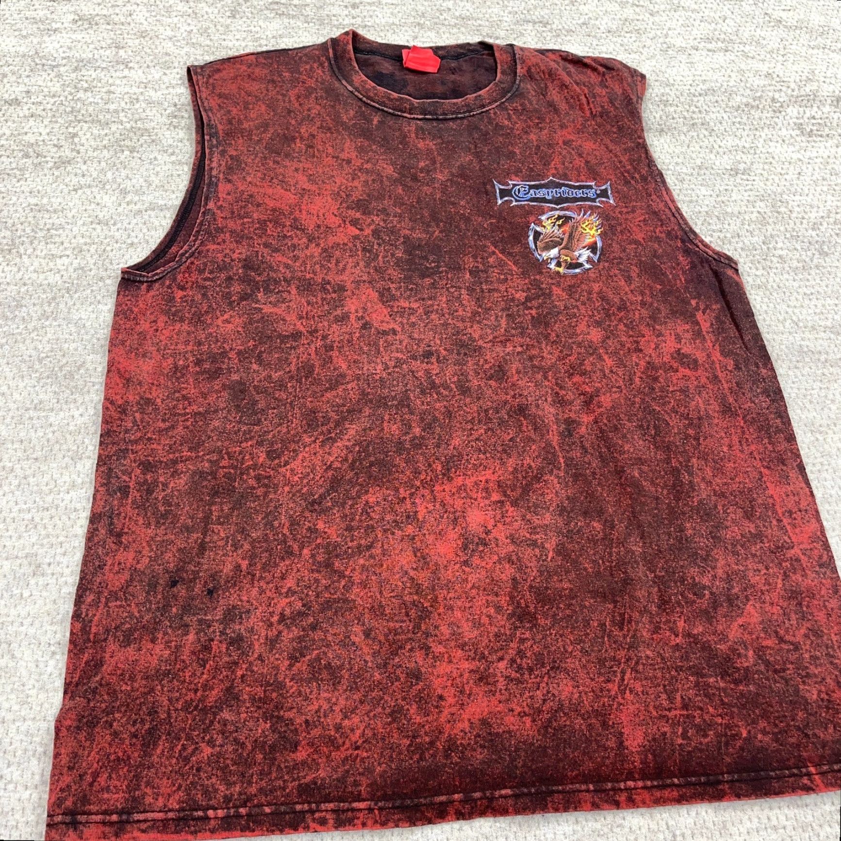 Anvil Easyriders Shirt Men XL Red Tank Top Biker Eagle Fire Flames Iron Cross Tie Dye Graphic Print Vintage Anvil T-Shirt USA 80s Motorcycle Logo Mens Size US XL / EU 56 / 4 - 5 Thumbnail