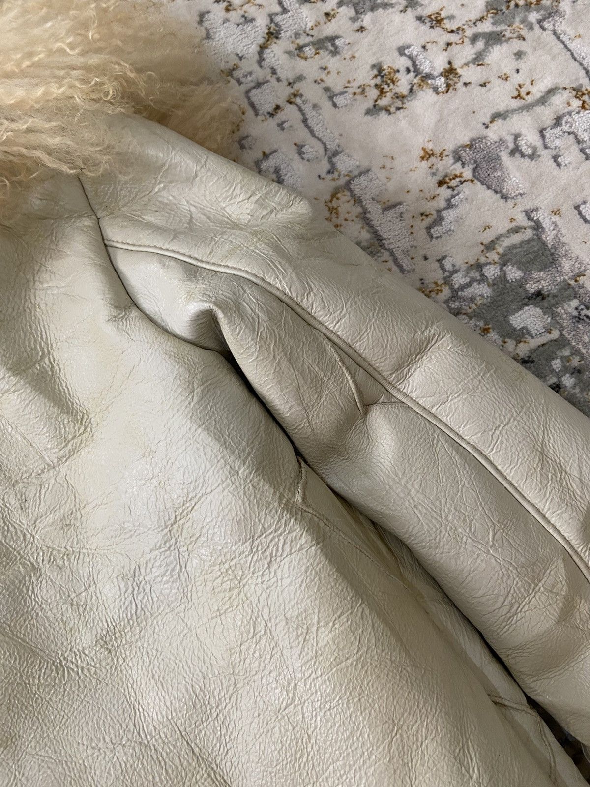 Leather VINTAGE JINES TIBETAN LAMB SHEARLING JACKET Size XS / US 0-2 / IT 36-38 - 18 Thumbnail