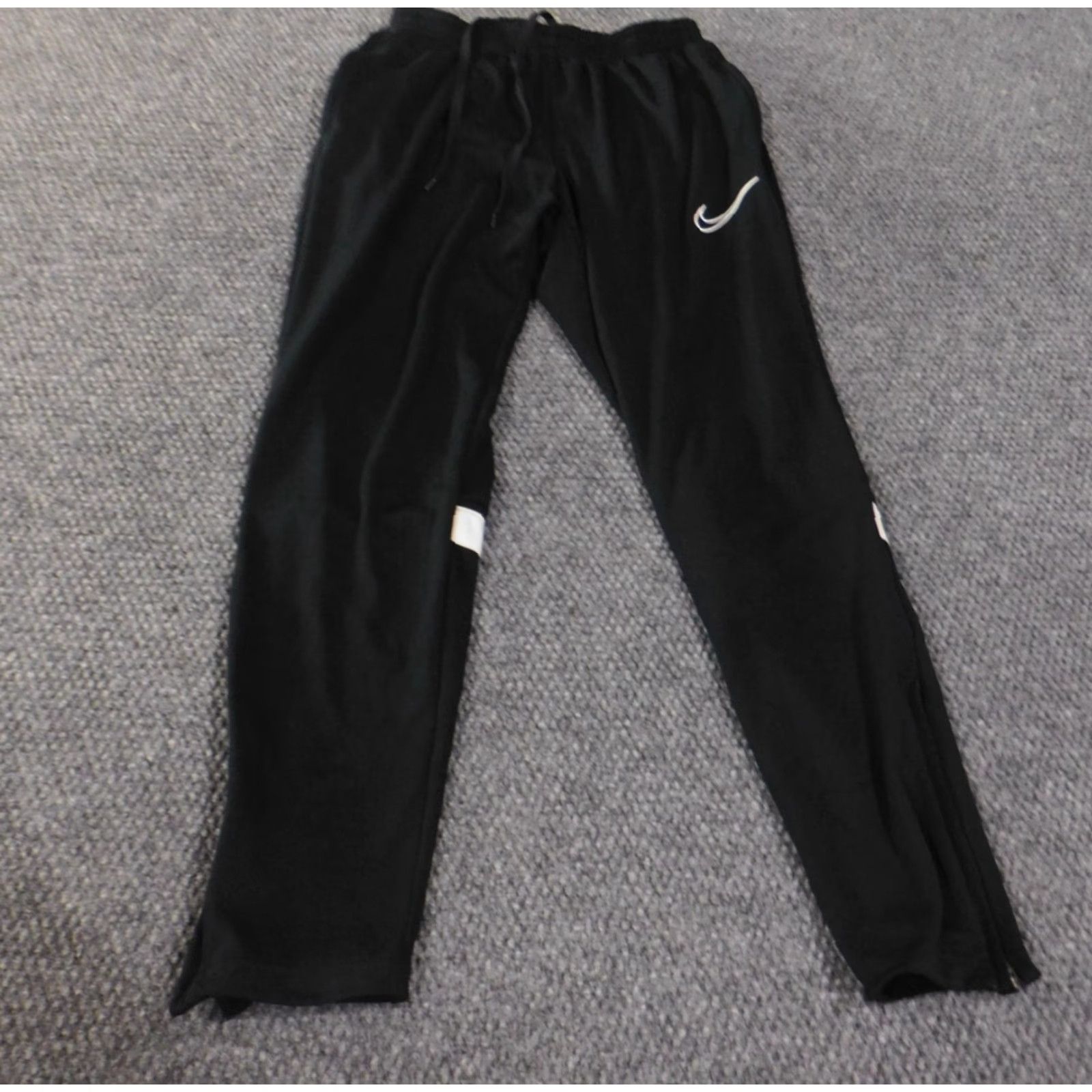 Nike Nike Dri-FIT Sweatpants Womens Small Black Zip Ankle Stretch Performance Regular Inseam 26in Pants Straight Logo Athletic Gy m & Training, Walking Size 42" / US 20 - 2 Thumbnail