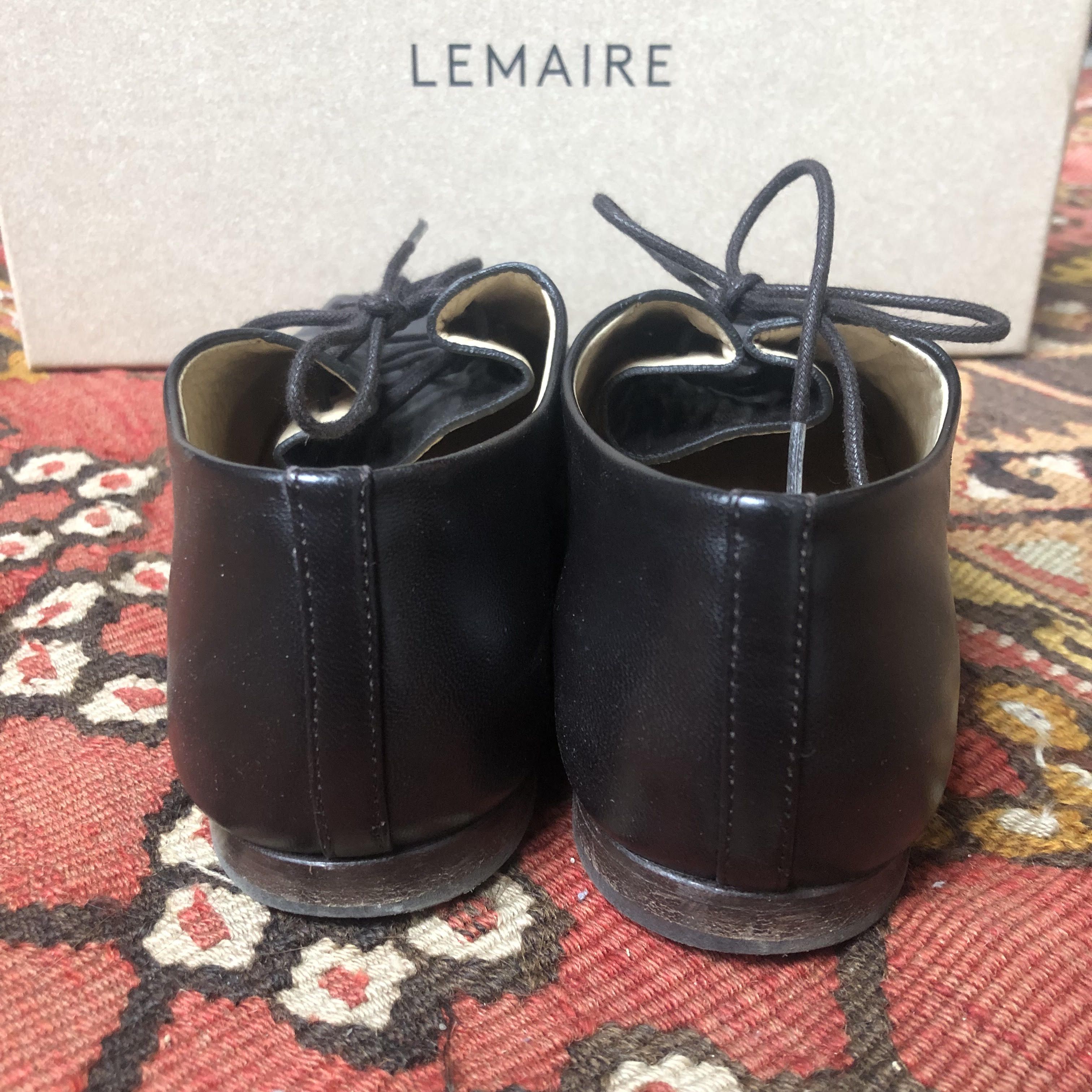 Lemaire Lemaire Black Flat Lace Derby Size US 7 / IT 37 - 6 Thumbnail