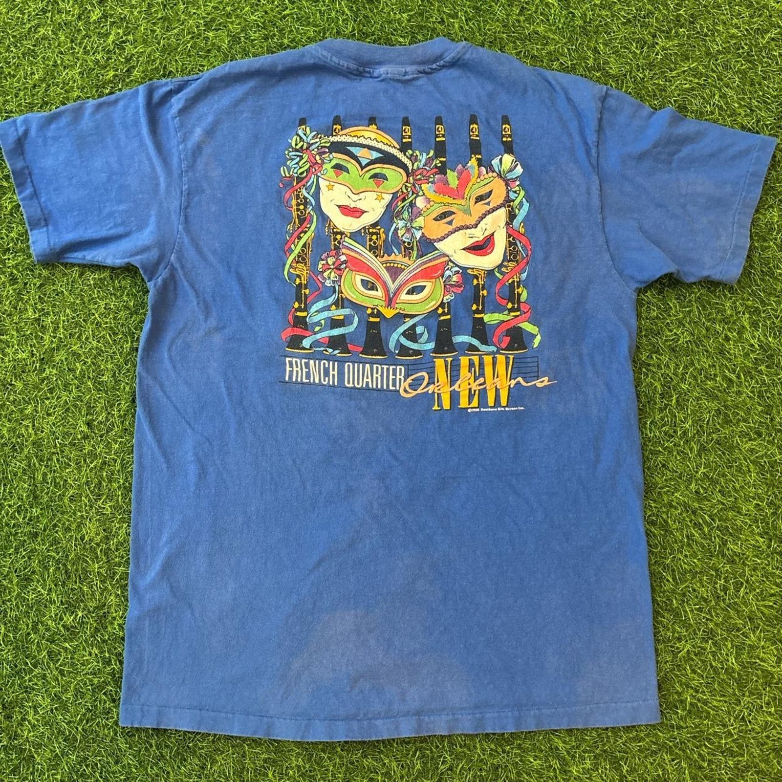 Other Blue 80s Vintage New Orleans Graphic Tee Size US XL / EU 56 / 4 - 2 Thumbnail