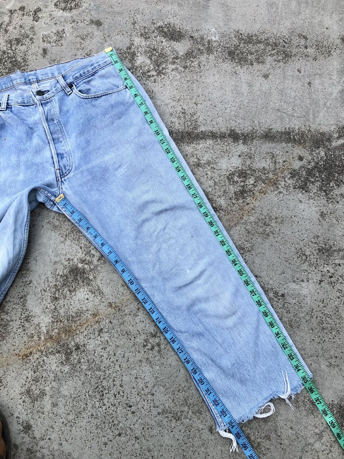 Levi's × Vintage VTGE LEVIS 501 CROPPED DENIM Size US 34 / EU 50 - 6 Thumbnail