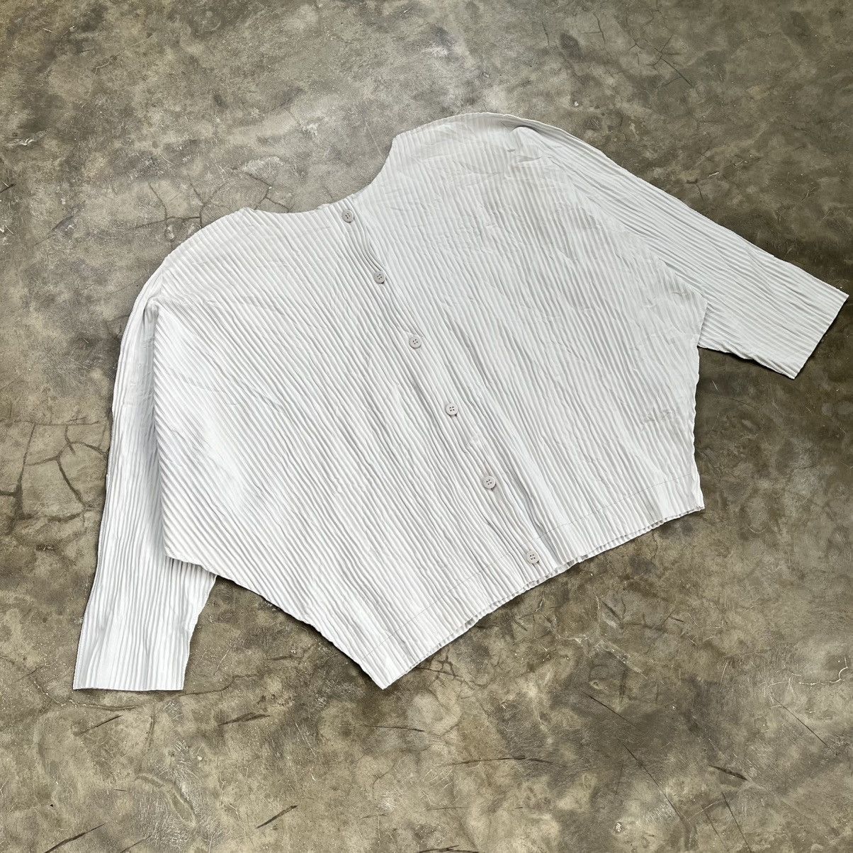 Issey Miyake Issey Miyake Me Pleats Blouse Button up Long Sleeve Shirt Size ONE SIZE - 2 Thumbnail