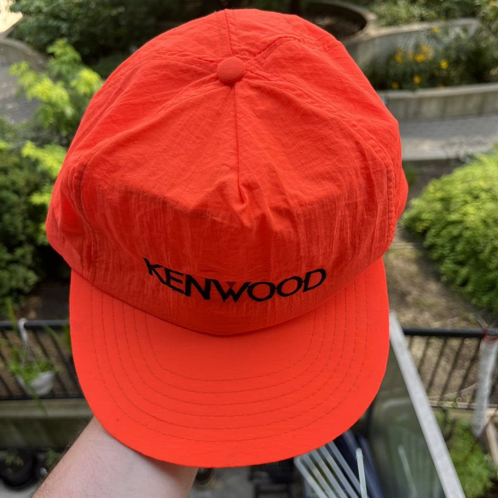 Vintage Vintage 1990’s Kenwood Snapback Hat Orange OSFA Size ONE SIZE - 3 Thumbnail