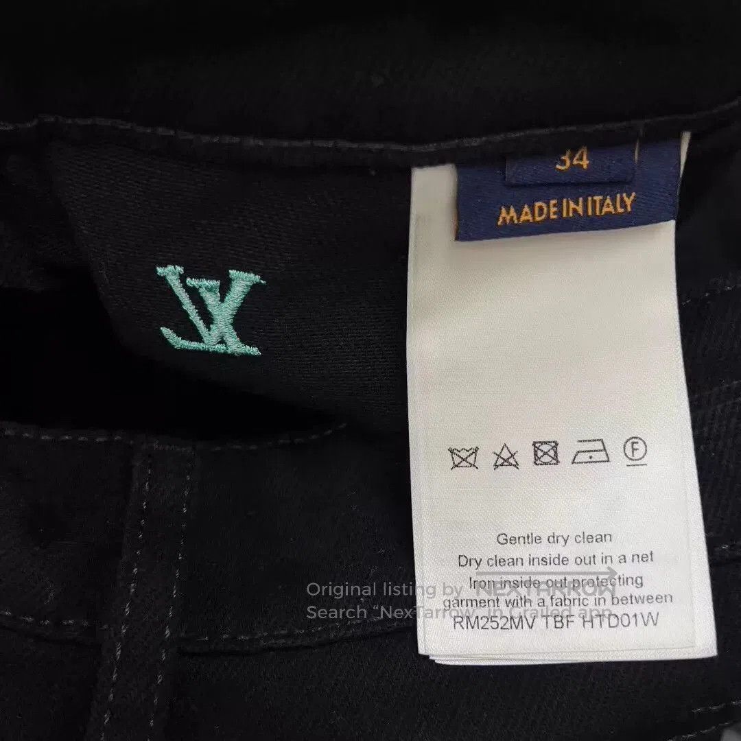 Louis Vuitton latest lv logo embroidered denim pants. Size US 34 / EU 50 - 4 Thumbnail