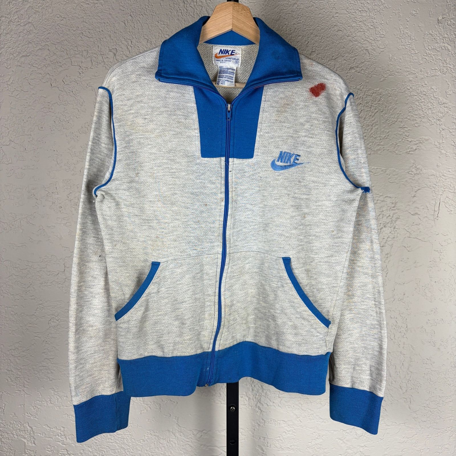 Nike Vintage 1970s Nike Orange Swoosh Small Tracksuit Jacket Size US S / EU 44-46 / 1 - 2 Thumbnail