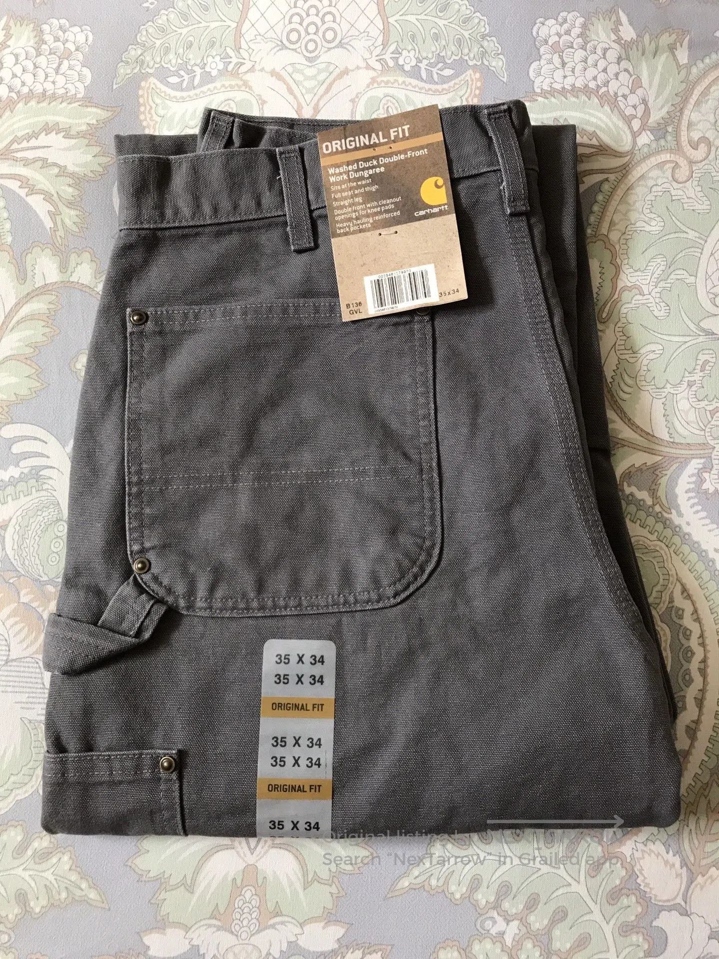 Carhartt Carhartt B136 Canvas Work Pants. Size US 35 - 1 Thumbnail