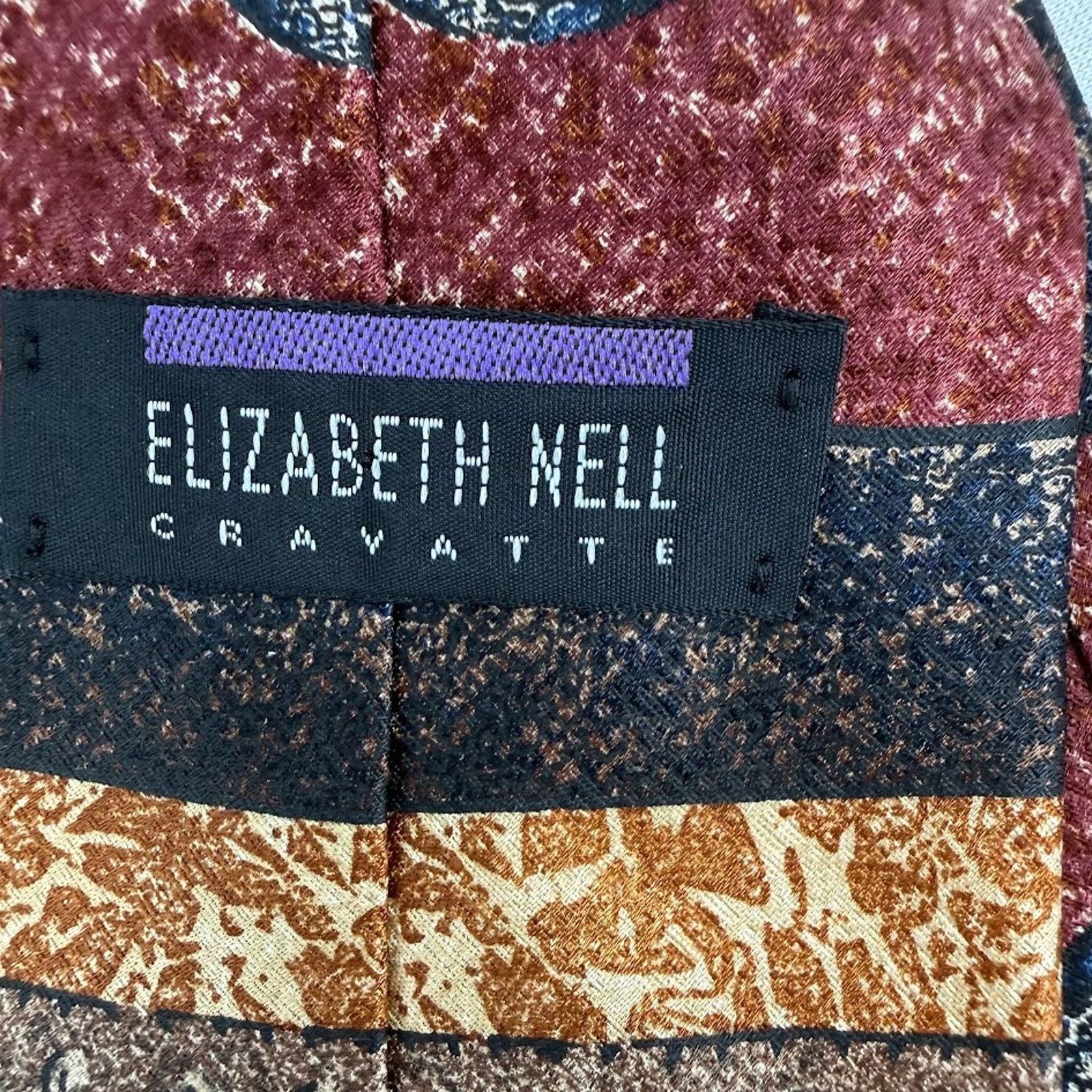 & Other Stories Vintage Abstract Silk Tie Elizabeth Nell Geometric Size ONE SIZE - 3 Thumbnail