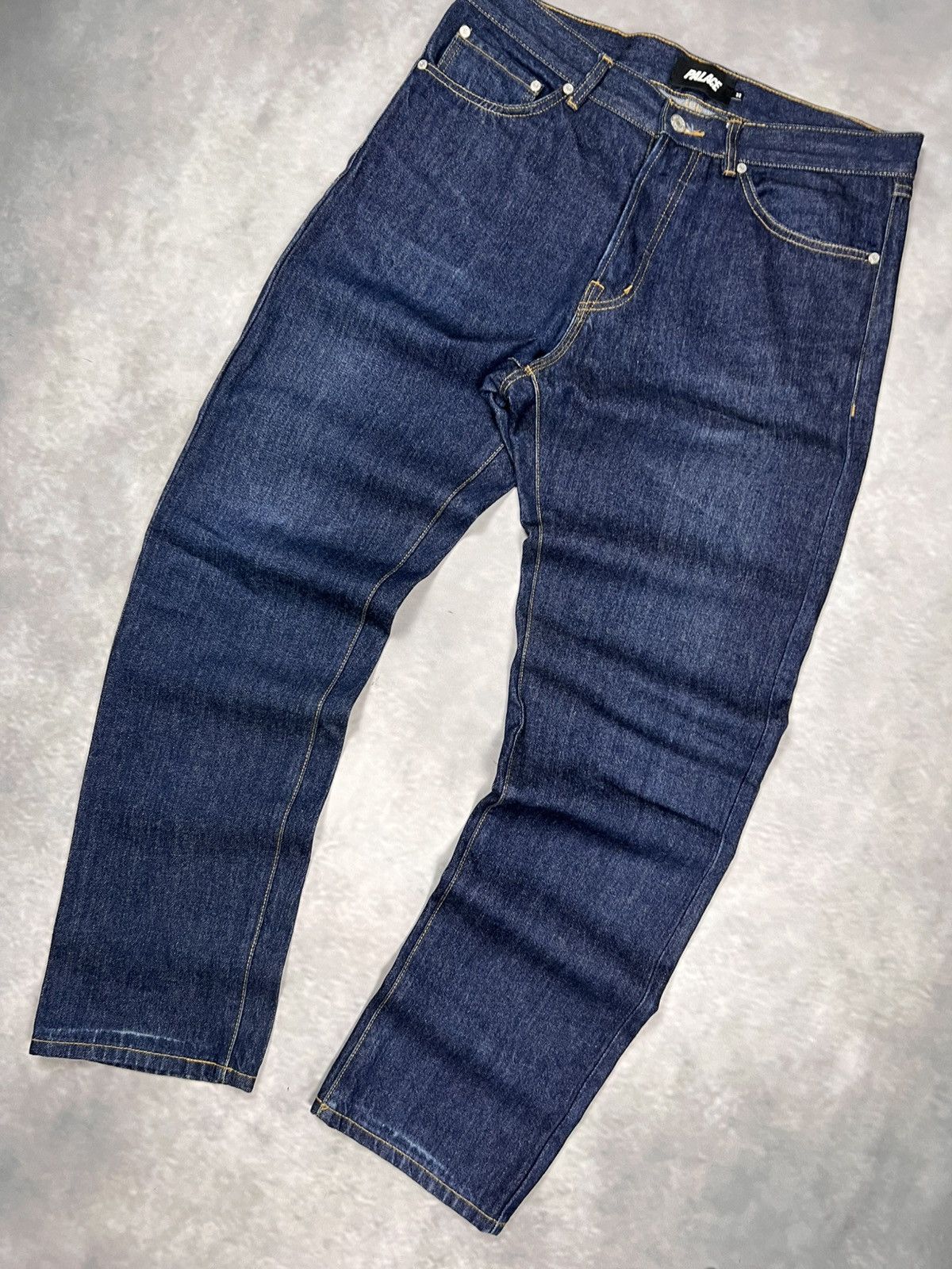Palace Palace Skateboards Jeans Indigo Blue 32 OG Tri-Ferg Baggy Size US 32 / EU 48 - 2 Thumbnail