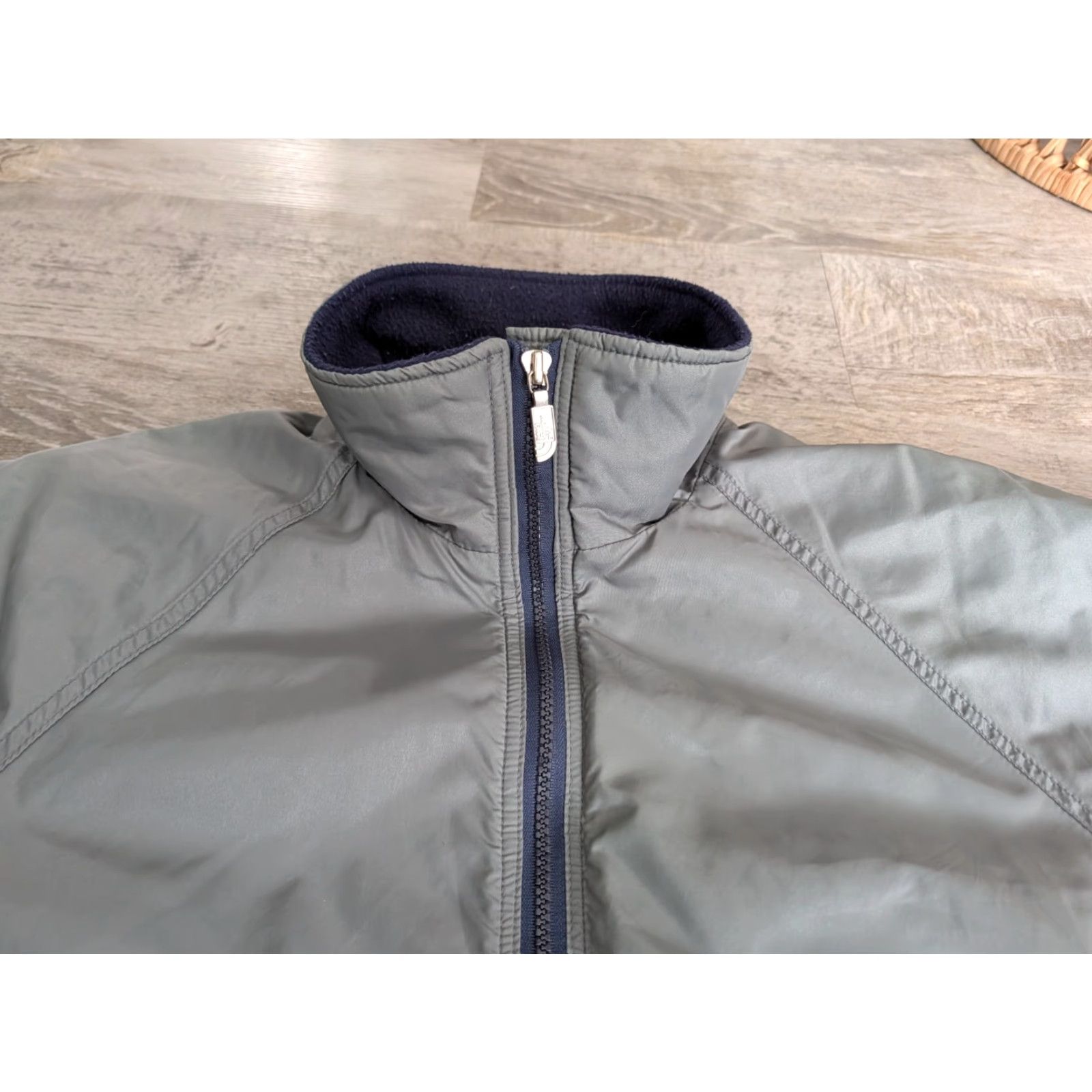 The North Face VINTAGE The North Face White Label Jacket Bomber Jacket S/M Gray Lined Navy USA Made Mens Womens Unisex Adults 90s 80s Outdoor Coat/Jacket Size US S / EU 44-46 / 1 - 2 Thumbnail