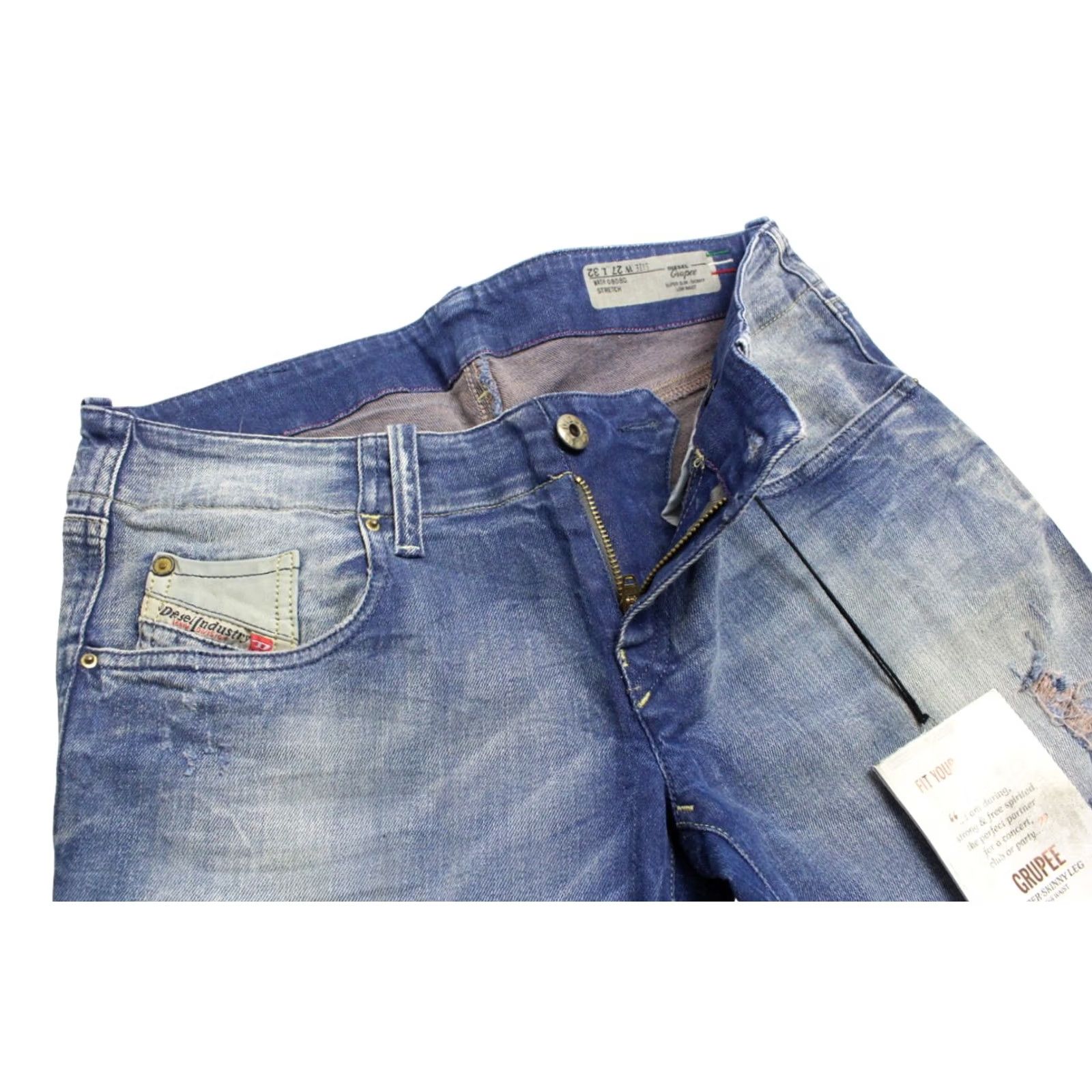 Diesel DIESEL Grupee Super Slim-Skinny Low Waist 0808G Stretch Jeans Women's W27/L32 Jeans Size 27" / US 4 / IT 40 - 4 Thumbnail