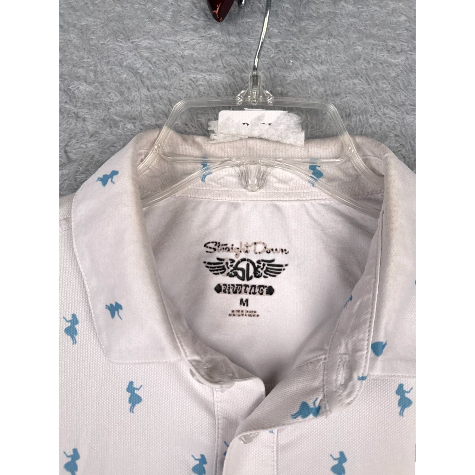 Vintage Straight Down Polo Shirt Mens M White Size M / US 6-8 / IT 42-44 - 7 Thumbnail