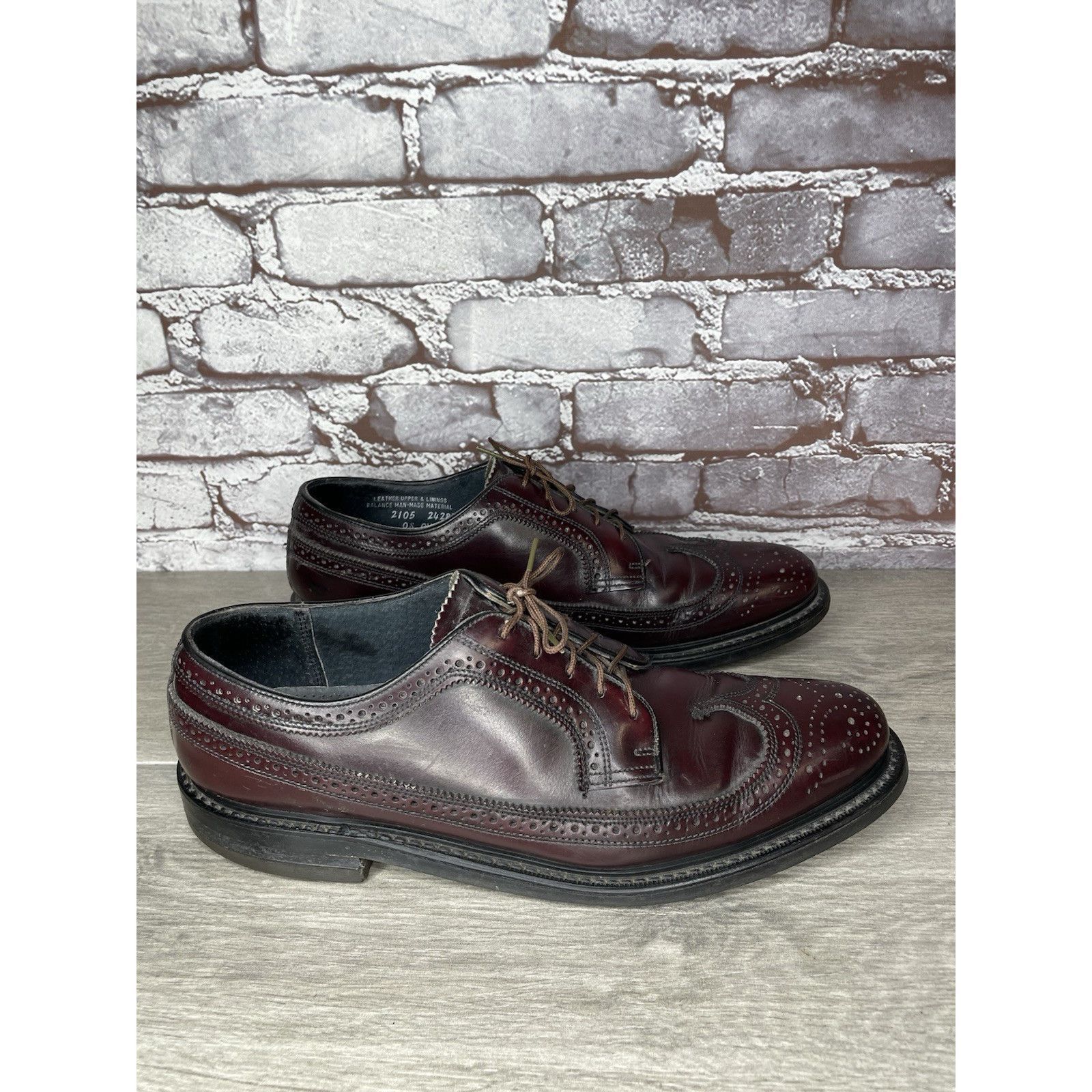Stuart McGuire Stuart Mcguire LongWing Blucher Burgundy Leather Dress Shoes Size US 10.5 / EU 43-44 - 16 Thumbnail