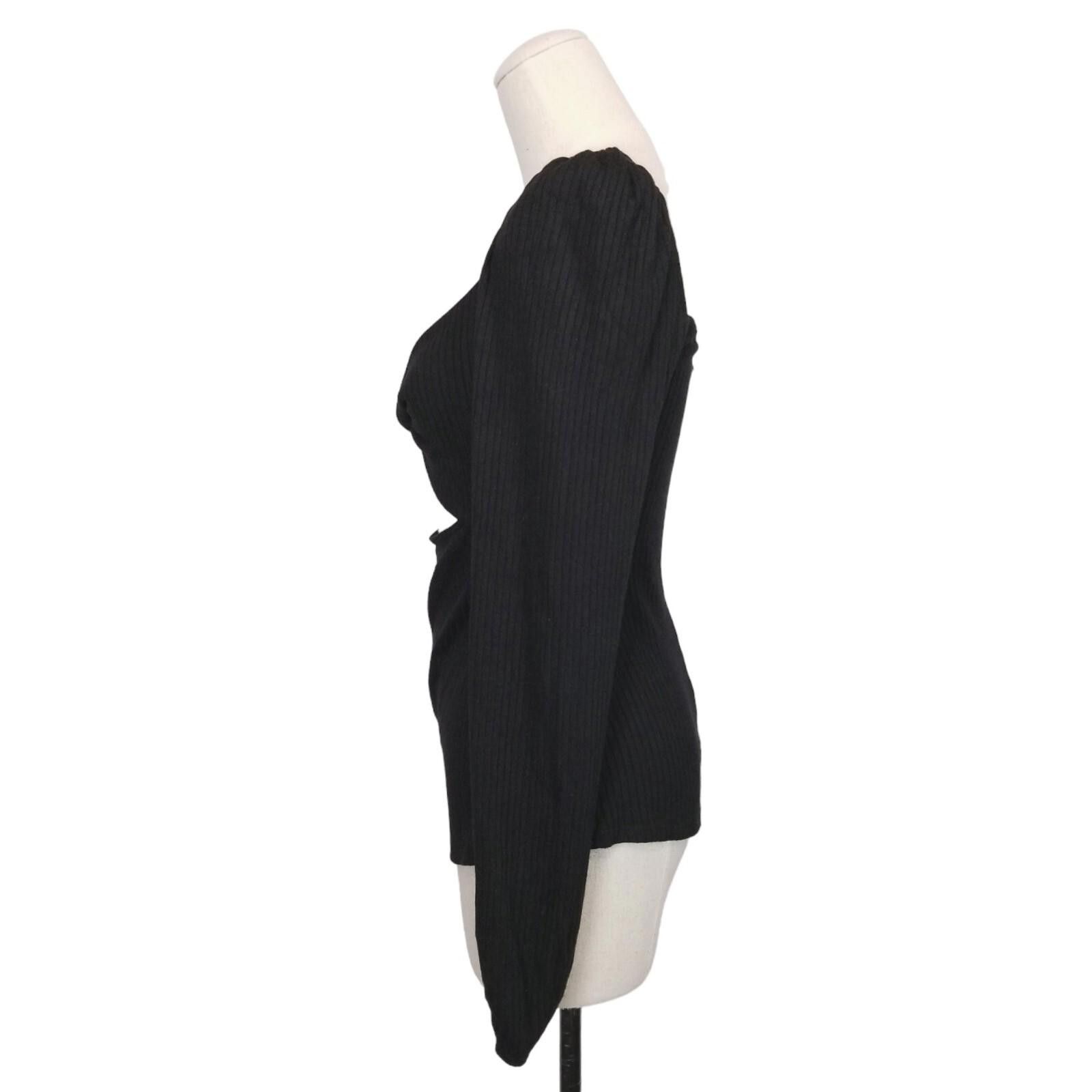 Reformation Reformation Rosalind Bow Cutout Top Black Sz Large Size L / US 10 / IT 46 - 3 Thumbnail