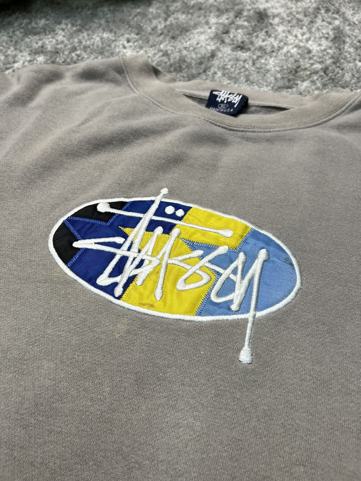 Stussy × Vintage Stussy Vintage Sweatshirt Size US XL / EU 56 / 4 - 4 Thumbnail