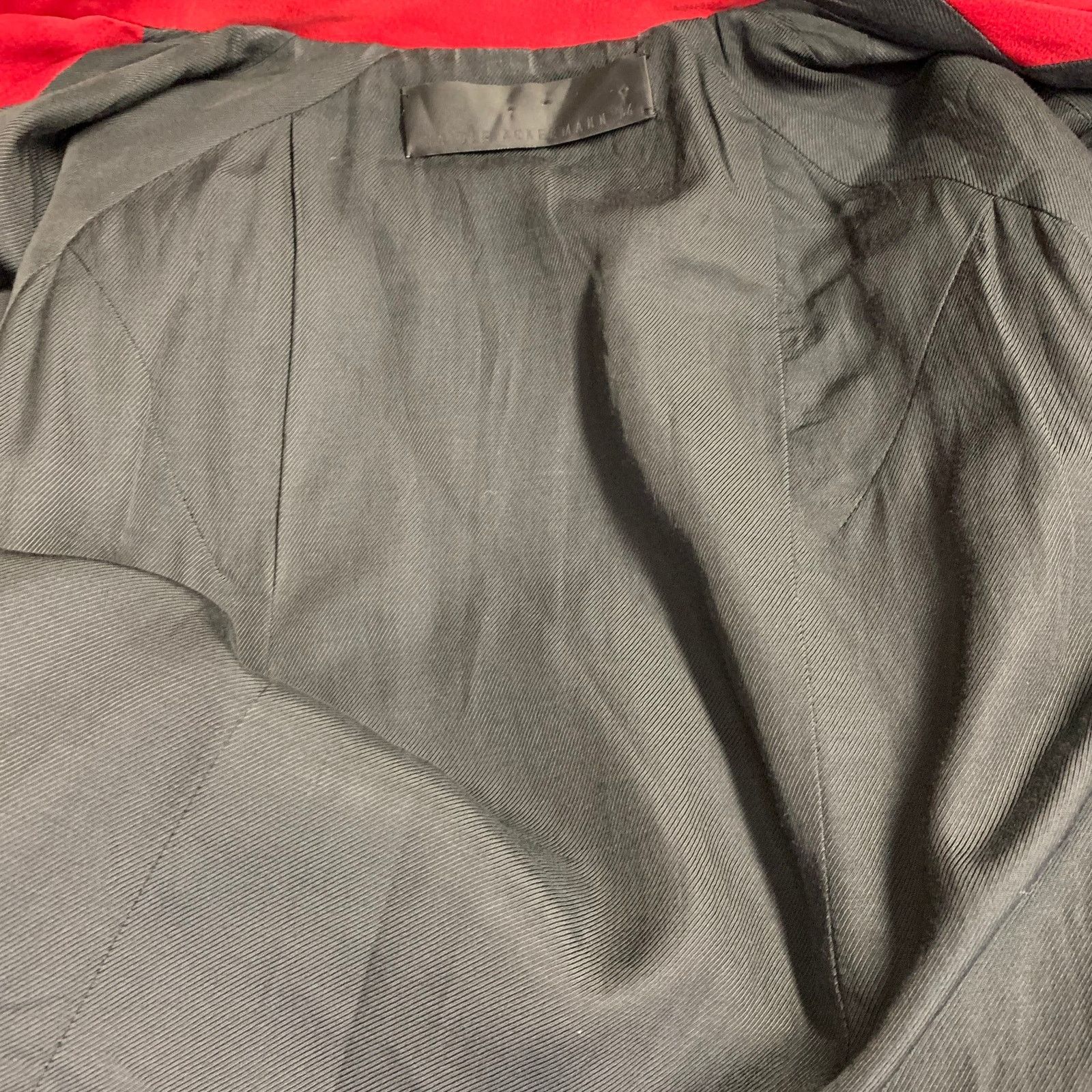 Haider Ackermann HAIDER ACKERMANN Red Acetate Blend Satin Raglan Sleeve Coat Size XXS / US 00 / IT 34 - 7 Thumbnail
