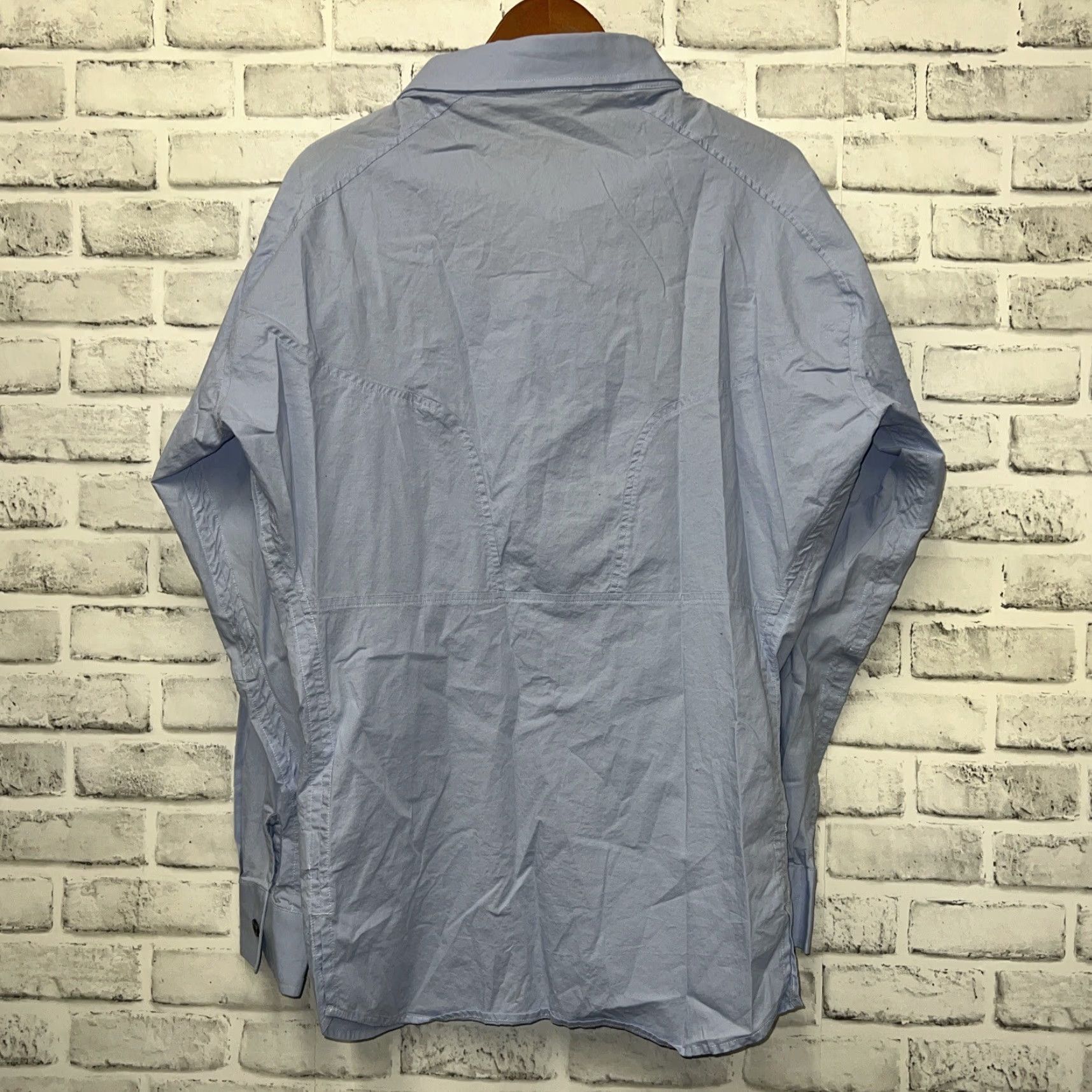 Vintage Muscled Streebwear Blue Button Up Shirt Mens Size L 25” Pit To Pit Size US L / EU 52-54 / 3 - 4 Thumbnail