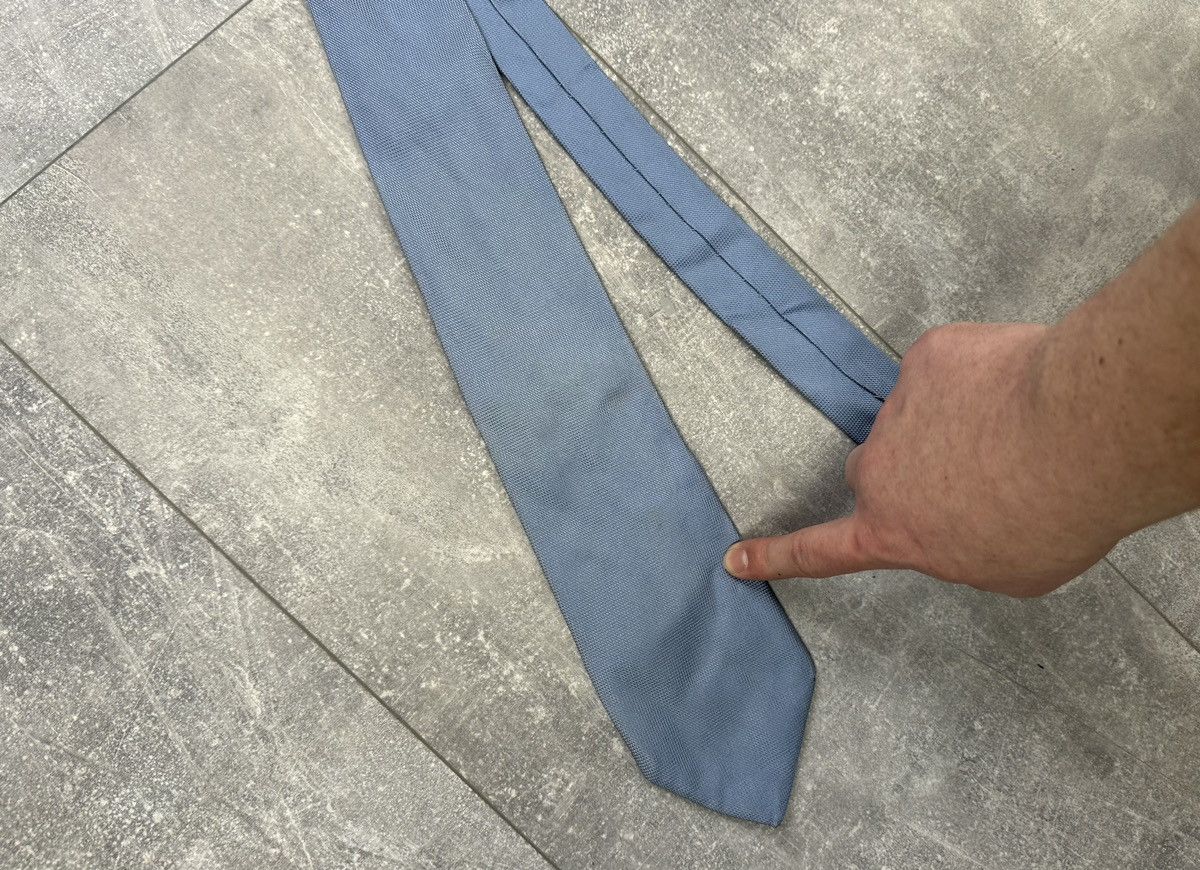 Burberry Men’s vintage blue tie Burberry Size ONE SIZE - 9 Thumbnail