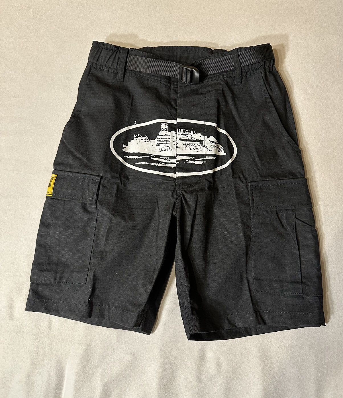 Corteiz Corteiz cargo shorts Black/white | Grailed